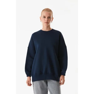 Basic Bisiklet Yaka Sweatshirt