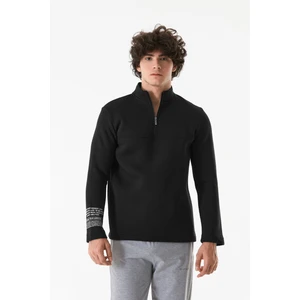 Basic Yarım Fermuarlı Dik Yaka  Sweatshirt