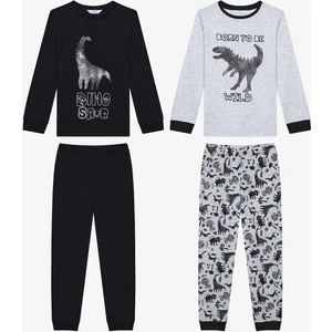 Erkek Çocuk Wild Dino 2li Çok Renkli Pijama Takımı