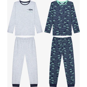 Erkek Çocuk Skeleton 2li Çok Renkli Pijama Takımı