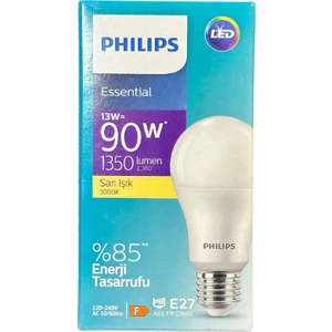 13W (90W) 3000K (Sarı Işık) E27 Duylu Klasik LED Ampul