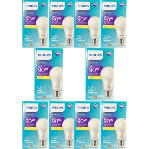 13W (90W) 3000K (Sarı Işık) E27 Duylu Klasik LED Ampul (10 Adet)