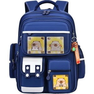 Kapibala Okul Çantası Kızlar Sevimli Kapibara Sırt Çantası Ilkokul Öğrencileri Büyük Kapasiteli Kir Tutmaz Sırt (Yurt Dışından)