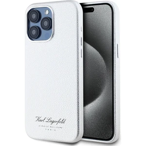 Karl Lagerfeld Apple iPhone 15 Pro Max Uyumlu Kılıf Orjinal Lisanslı Kl Yazılı Hotel Kapak Gri