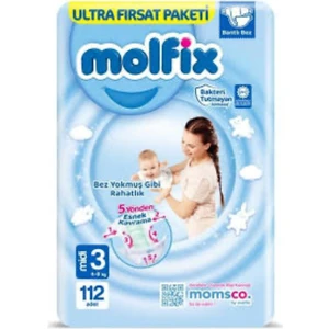 Bebek Bezi 3D 3 Beden Midi 4-9 Kg 112li Ultra Fırsat Paketi