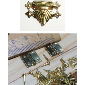 MİNİ TAVLA MENTEŞE, KLİPS VE ÇİVİ HOBİ MAKET MODEL KUTU SANDIK AKSESUAR KÜÇÜK MENTEŞE SET