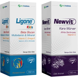 Ligone Kids Multivitamin Şurup 150 ml + Newvit Sambucus Nigra Şurup 150 ml