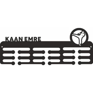 Madalya Askılığı - 5 mm Siyah Pleksiglass -Taekwondo - Karate - Judo Spor