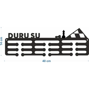 Madalya Askılığı -5 mm Siyah Pleksiglass - Satranç - Madalya