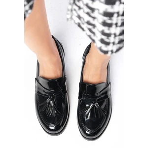 Mio Gusto Meline Siyah Renk Rugan Kadın Günlük Oxford Ayakkabı