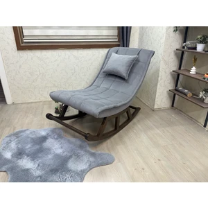 Miskin Ceviz Kül Gri Sallanan Sandalye Dinlenme/Emzirme/Baba/Tv/Okuma/Uzanma Koltuğu Berjer