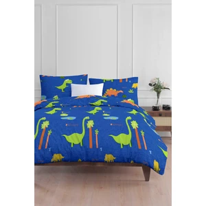 Eponj Home Junior Nevresim Seti Tek Kişilik Dinolar Lacivert 140X200 cm