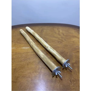 Doğal Ahşap Kuş Tüneği 2 Adet 25 cm