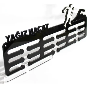 Madalya Askılığı - 5 mm Siyah Pleksiglass - Yüzme ve Koşucu- Spor -Triatlon