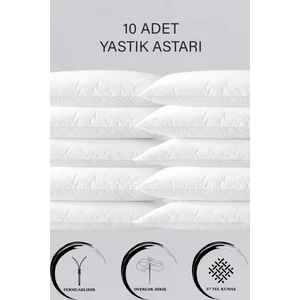 Teksnil Home 10 Adet Fermuarlı Yastık Astarı  50 x 70 cm  Fermuarlı Beyaz Yastık Kılıfı  Yastık Iç Kılıfı  Yastık Şiltesi  Yastık Milti