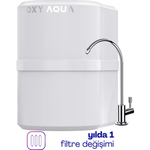 Oxy Aqua 15 Aşamalı Ph+ Alkali Mineral ve Detoks Filtreli Nsf Onaylı Çelik Su Tanklı Su Arıtma Cihazı