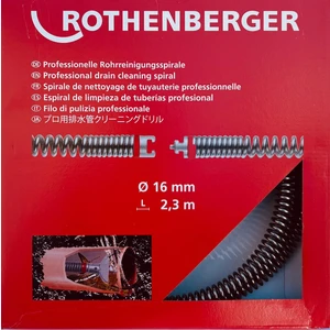 16 mm Rothenberger R 600 Için Boru Temizleme ve Tıkanıklık Açma Spirali
