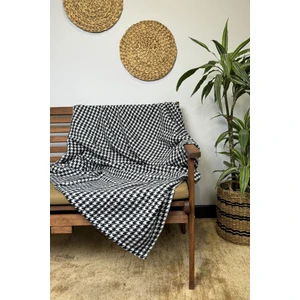 SİHİRLİ AYAKLAR Ekose Kaz Ayağı Desenli Tv Battaniyesi