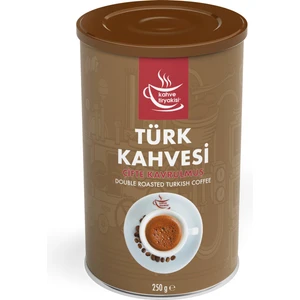 Kahve Tiryakisi Çifte Kavrulmuş Türk Kahvesi 250 gr Teneke