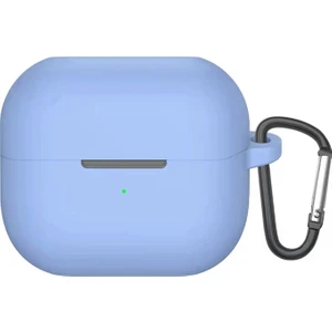 Samsung Galaxy Buds 3 Kılıf Askılı Mat Silikon Mavi