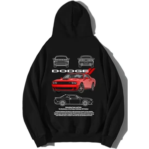 BRZ Collection Unisex Oversize Dodge Challenger Srt Hellcat Hoodie