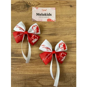 2 Adet Klipsli Kırmızı Beyaz 29 Ekim Tokası