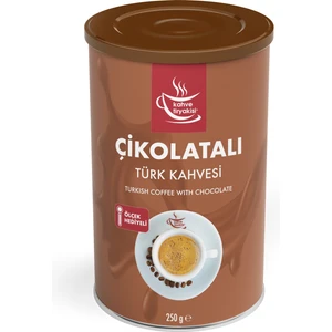 Kahve Tiryakisi Çikolatalı Türk Kahvesi 250 gr Teneke