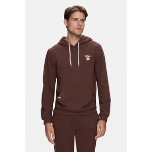 Nevada Kahve Kapüşonlu Baskılı Standard Fit Erkek Sweatshirt