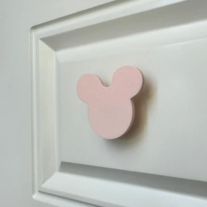 Pomerol pembe Mouse Dolap Kulpu- Çocuk Odası, Mutfak ve Banyo Için Modern, Şık ve Dayanıklı Mobilya Kulp, Hd