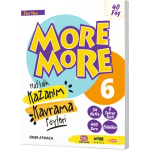 Kurmay Yayınları 6. Sınıf More More Haftalık Kazanım Kavrama Föyleri 40 Föy 2023