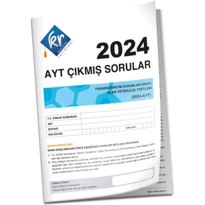 Kr Akademi Yayınları 2024 Ayt Çıkmış Sorular Tıpkı Basım Kitapçığı
