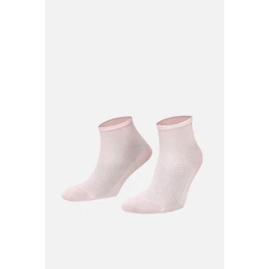Kadın Merserize Tekli Pastel Pembe Soket Çorap M 77002 Pp