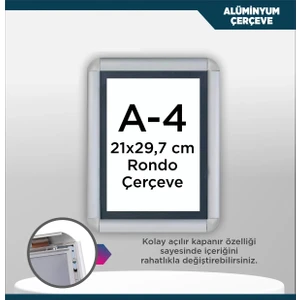 Tak Çıkar Rondo Çerçeve A4 21X30 cm Aç Kapa A4 Afiş Çercevesi