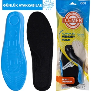 Iceman Memory Foam Yumuşak, Tam Ortopedik Ayakkabı Tabanlık , Konforlu, Masaj , Akıllı Hafızalı, Spor, Erkek, Kadın, Çocuk, Yetişkin