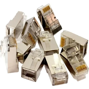 10 Adet Metal RJ45 Cat6 Ftp Jack Network Ucu Konnektör Soket