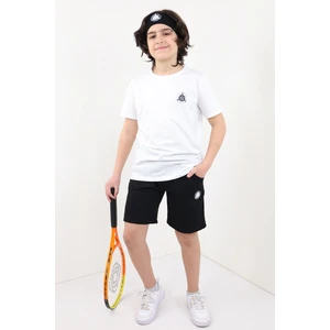 Erkek Çocuk Baskılı Üçlü Şortlu Takım