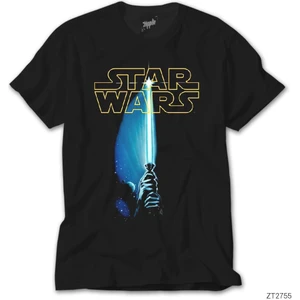 Crows Gate Star Wars Sword And Logo Siyah Tişört