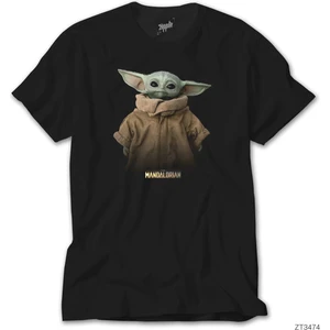 Crows Gate Yoda Baby The Mandalorian Siyah Tişört