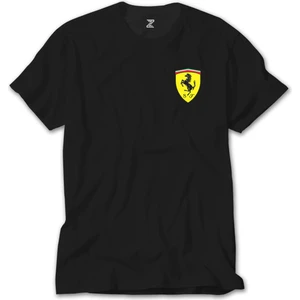 Crows Gate Ferrari Logo Siyah T-Shirt