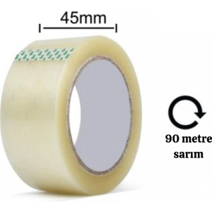 Kalbi Ticaret Koli Bandı Şeffaf 45 mm x 100 Metre 1 Adet