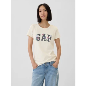 Kadın Kırık Beyaz Gap Logo T-Shirt