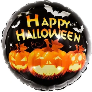 Patladı Gitti Happy Halloween Bal Kabağı Tasarımlı 45X45 cm Folyo Balon Halloween Cadılar Bayramı Parti Malzemesi