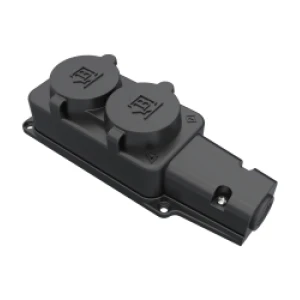 F-222K Monofaze 2'li Topraklı Kauçuk Priz