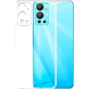 Infinix Hot 12 Kılıf Şeffaf Kamera Korumalı Esnek Yumuşak Silikon