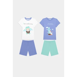 Erkek Çocuk Dragon Book 2li Çok Renkli Pijama Takımı