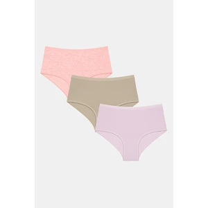 Natural Tones 3lü Yüksek Bel Çok Renkli Slip Külot