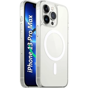 iPhone 13 Pro Max Kılıf Şeffaf Kristal Magsafe Altı Açık Sert Pc Premium Kapak