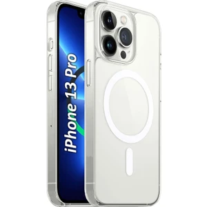 iPhone 13 Pro Kılıf Şeffaf Kristal Magsafe Altı Açık Sert Pc Premium Kapak