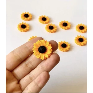 7'li Ayçiçeği, Yedili Mini Çiçek Silikon Kalıp K-1340, Kokulu Taş Sabun Alçı Mum Kalıbı