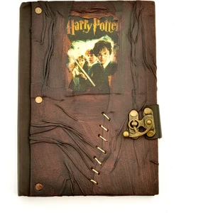 Legend Deri El Yapımı Hakiki Deri Şamua Kraft Kağıt  Harry Potter Eskitme Hediyelik Anı Günlük Defter